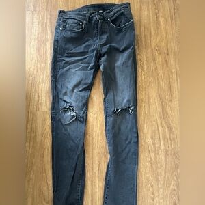 H&M Dark Grey Ripped Jeans